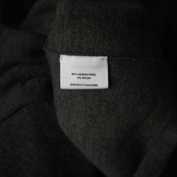 Eileen Fisher Felted 96% Merino Wool Pea Coat Sweater M Medium Charcoal Pockets - Picture 8 of 10